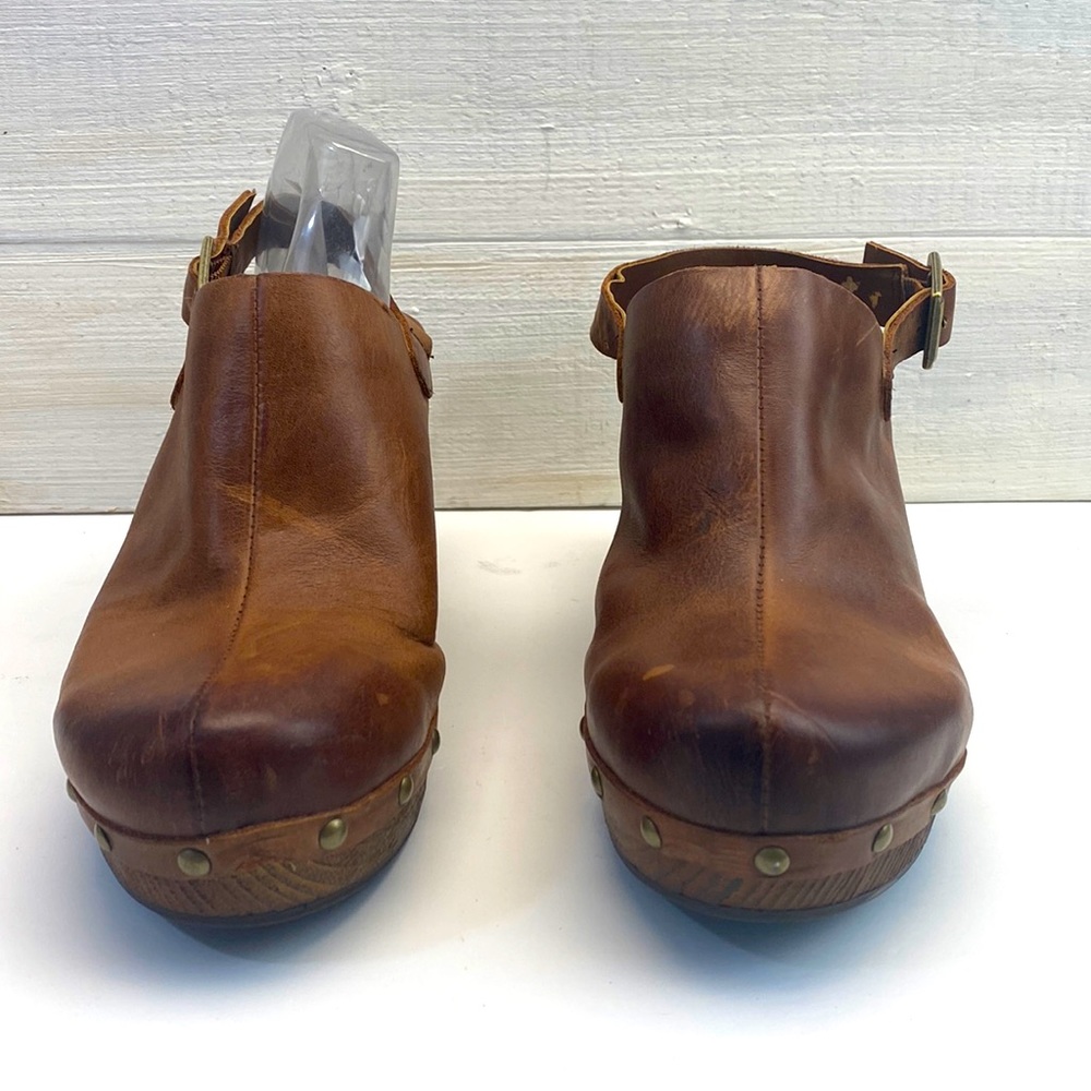 Korks by kork-ease platform heels brown leather upper